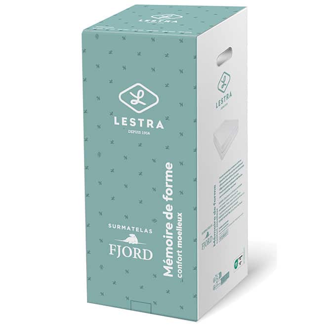 SURMATELAS FJORD MEMOIRE DE FORME MOELLEUX